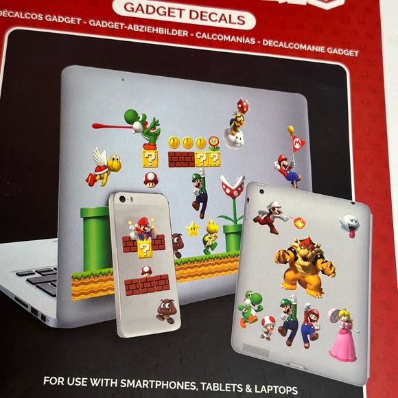 SUPER MARIO DECALS FOR USE WITH SMARTPHONES, TABLETS & LAPTOPS - Picture 7 of 9